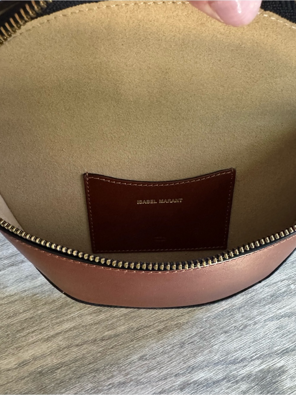Isabel Marant Skano Bag in Grained Leather-Cognac - Picture 4 of 8
